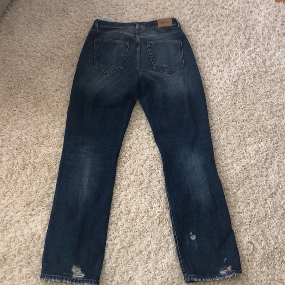 Zara Distressed Straight Jeans - Picture 5 of 5